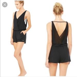 Alo black hatha romper size small